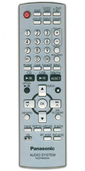 Panasonic SA-PMX3DBEBS Original Remote